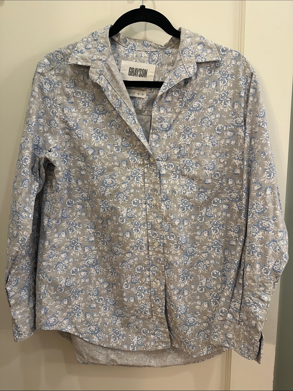 Grayson Women's Blue Floral Button-Down Shirt